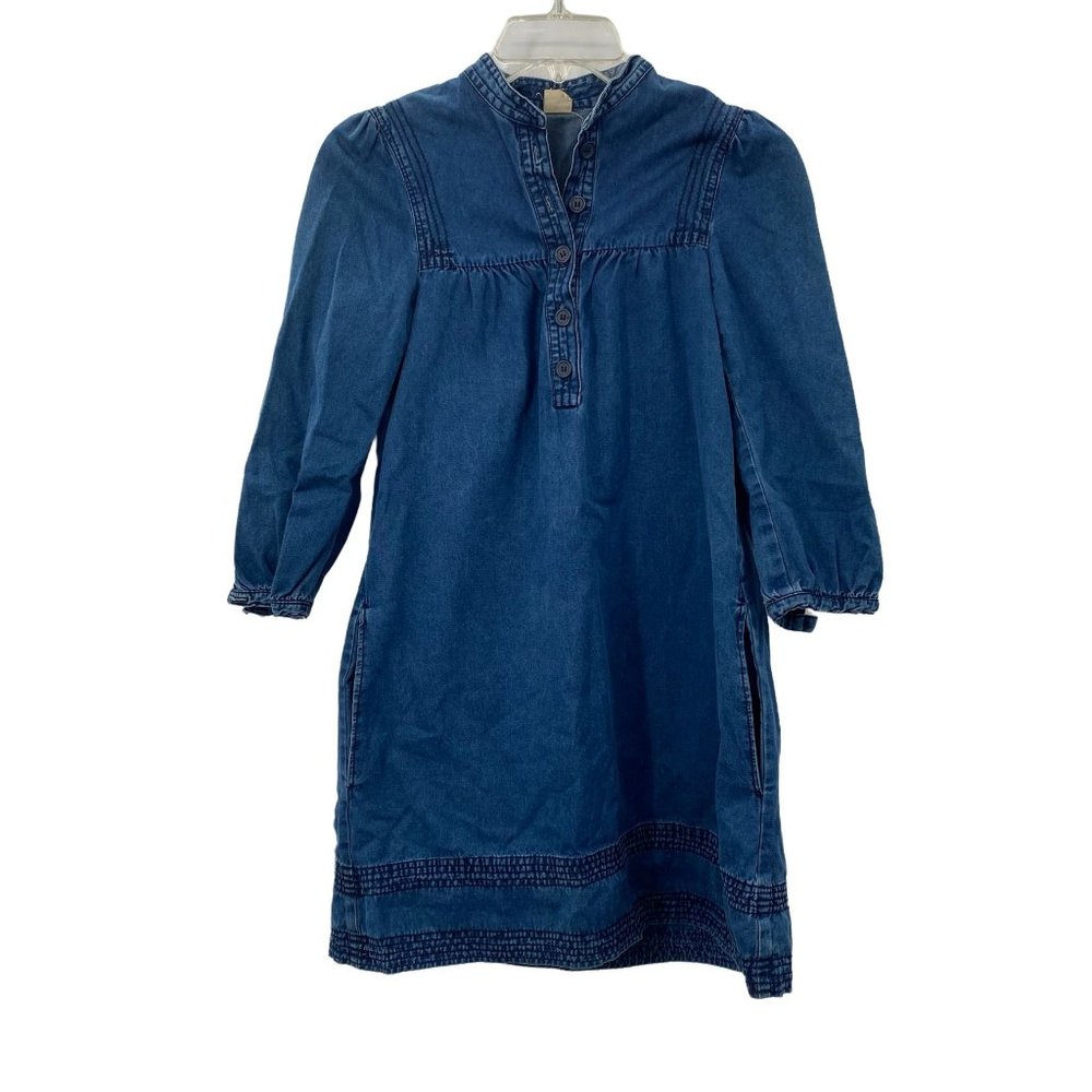 H&M DRESS BLUE DENIM WOMENS SIZE 2